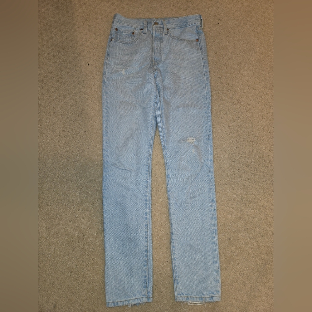 Levi's Women's 501 Skinny Leg Jeans in Light Blue